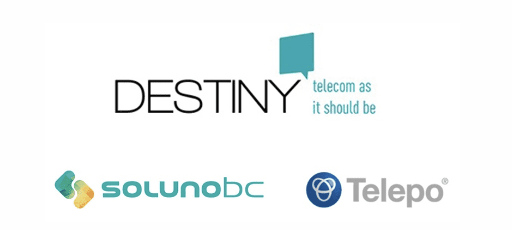 Destiny, Telepo and Soluno Logos